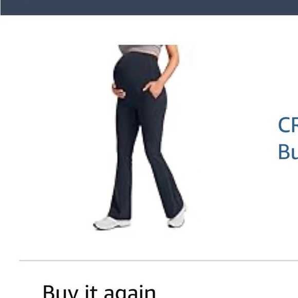 CRZ YOGA Navy Active Maternity Tank and Flare Leggings - Picture 2 of 3